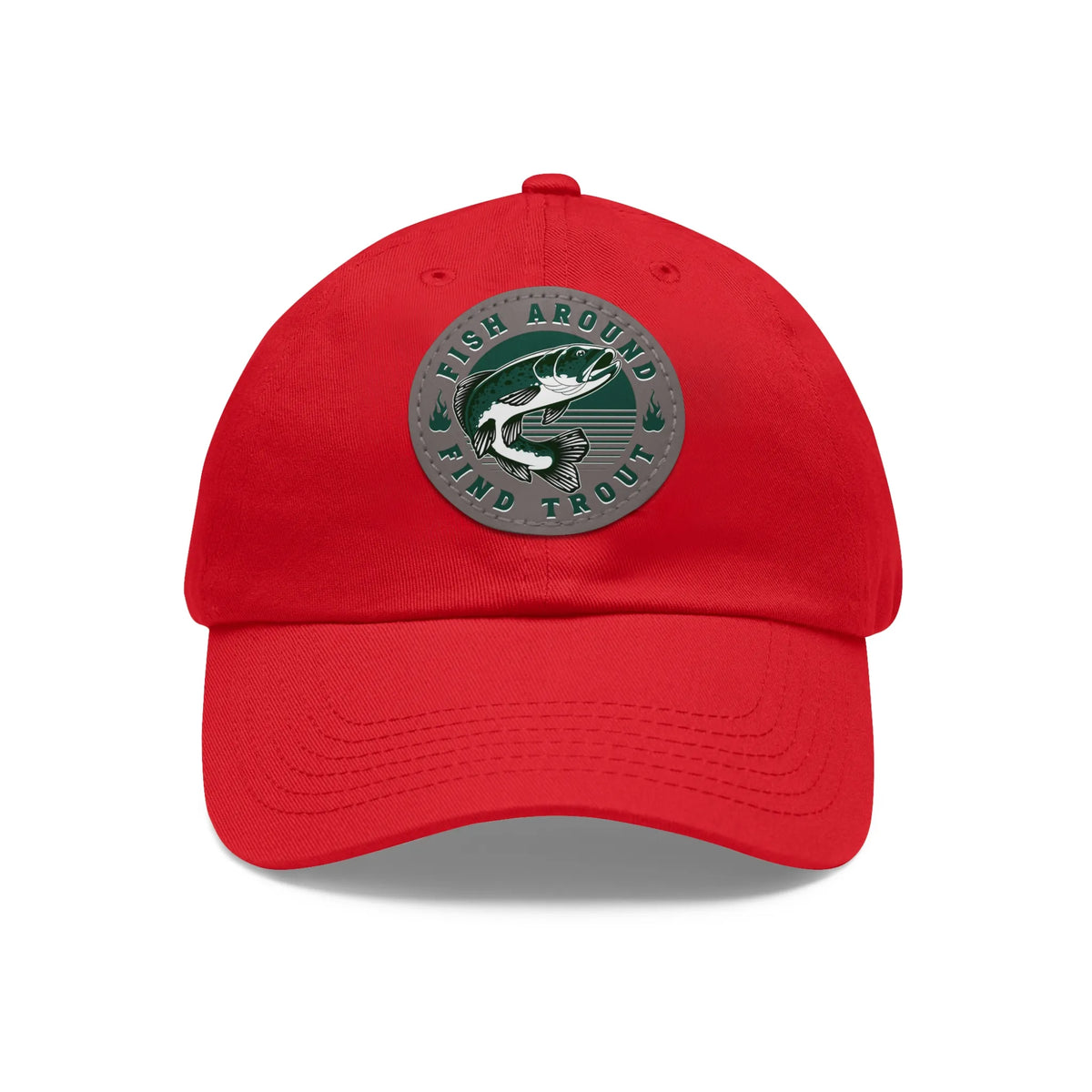 Red / Grey patch, Fish Around find Trout Dad Hat – fish-room