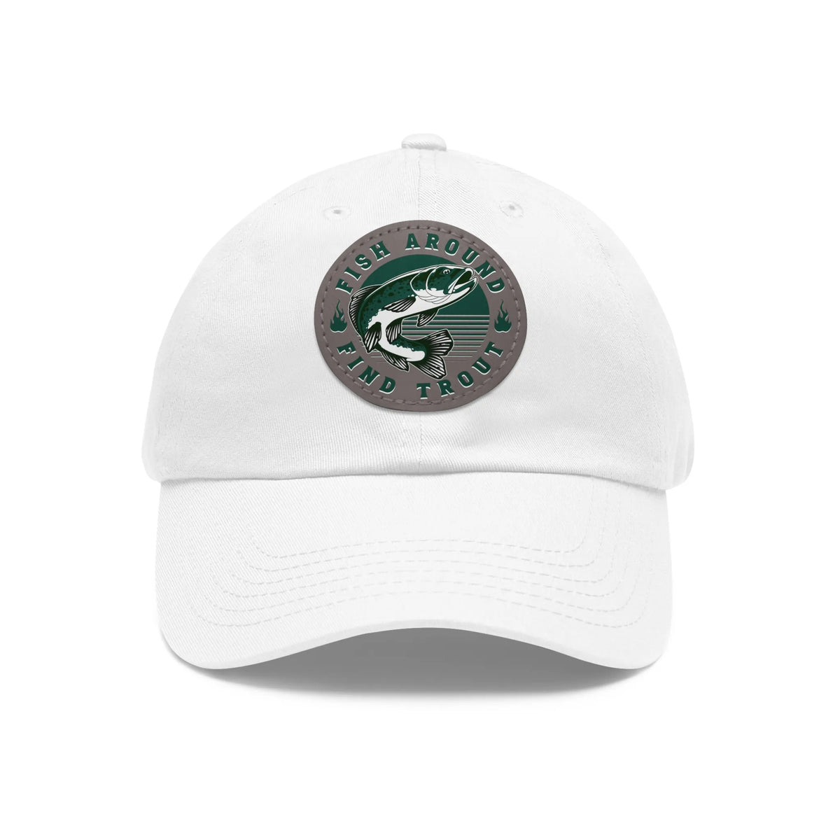 White / Grey patch, Fish Around find Trout Dad Hat – fish-room