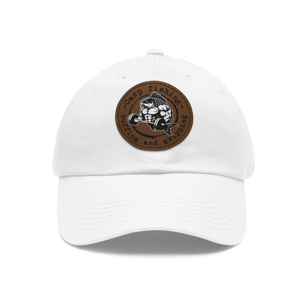 White / Light Brown patch, Carp Fishing, Buffing and Gripping Dad Hat – fish-room