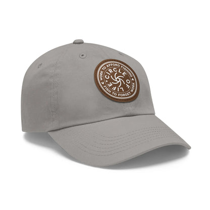 Circle Of Life Dad Hat Grey Light Brown patch Circle One size Hats