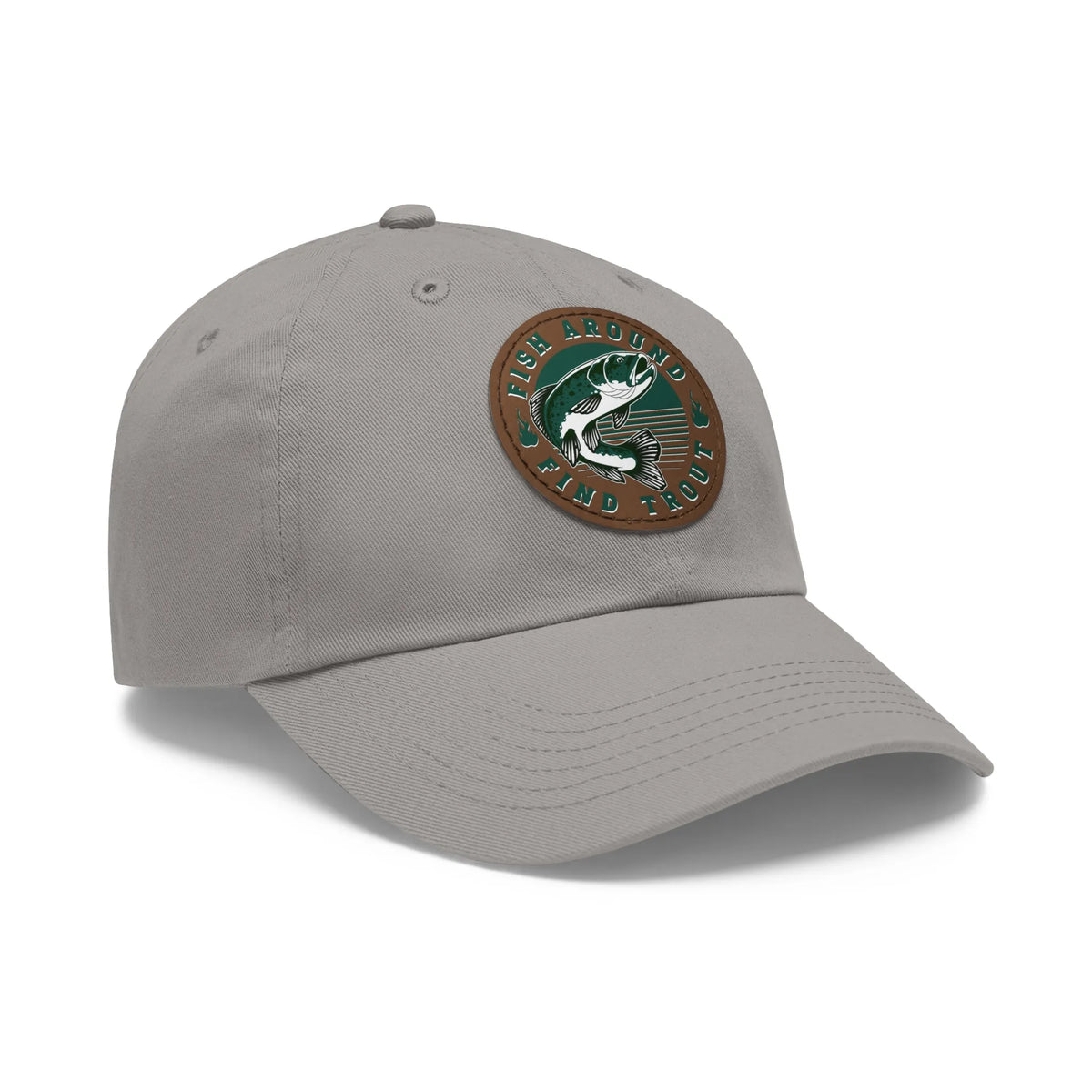 Grey / Light Brown patch, Fish Around find Trout Dad Hat – fish-room