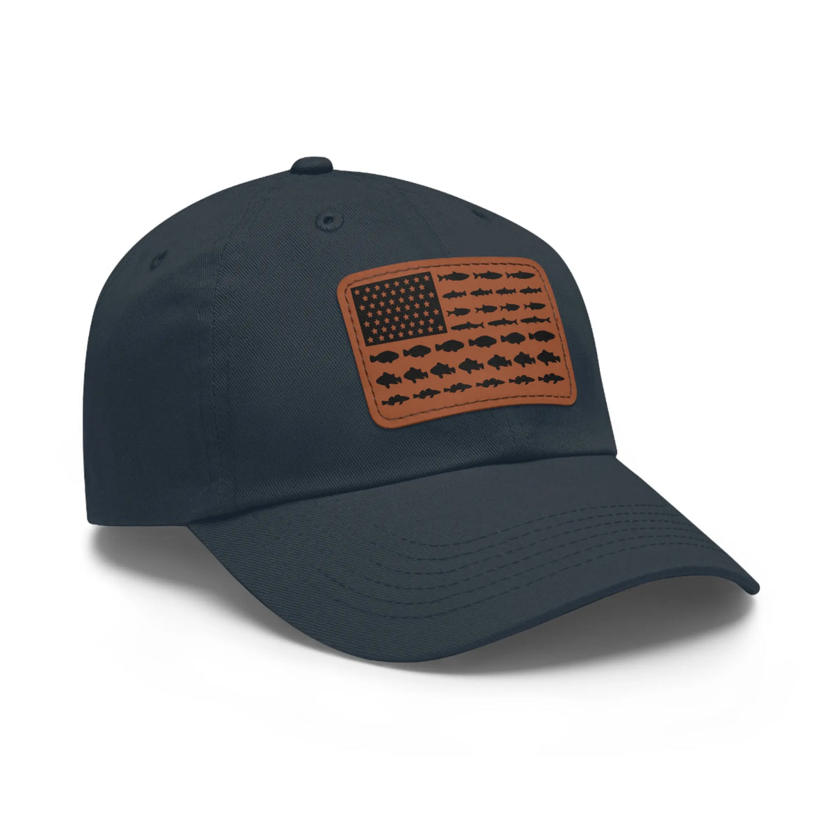 Navy / Light Brown patch, Fishing in the USA Dad Hat – fish-room