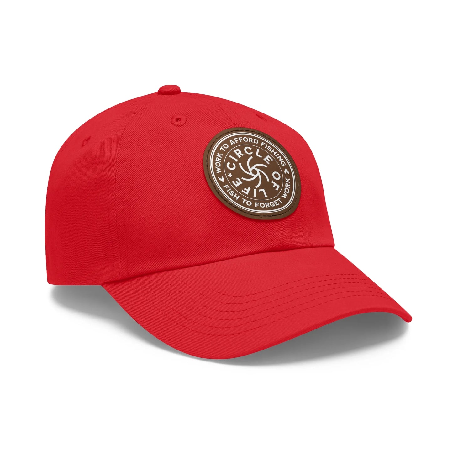 Circle Of Life Dad Hat Red Light Brown patch Circle One size Hats