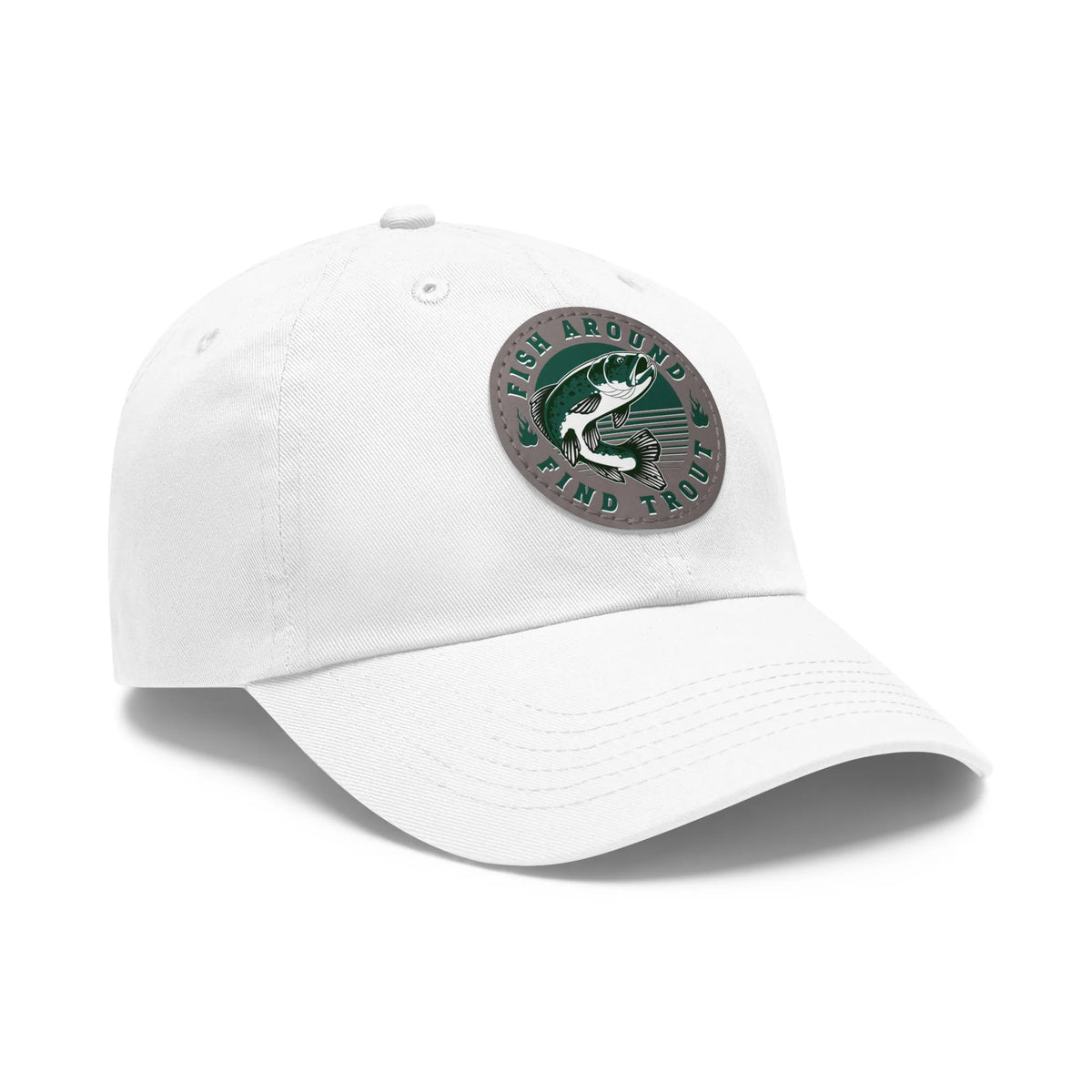 White / Grey patch, Fish Around find Trout Dad Hat – fish-room
