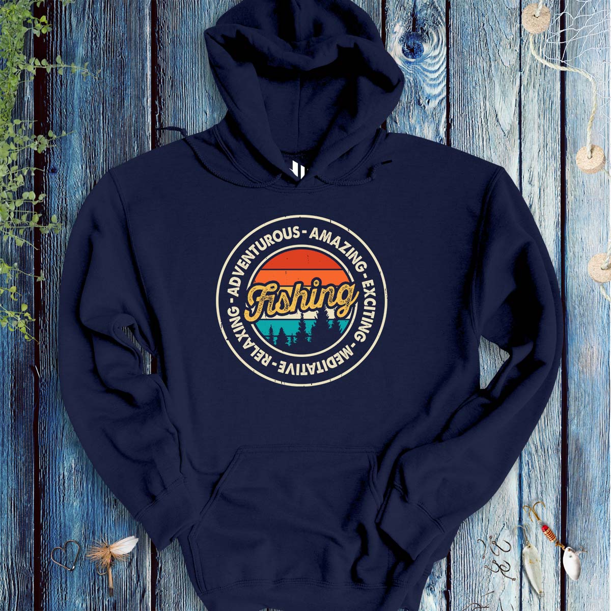 Adventurous Fishing Hoodie - FISH - ROOM LLC