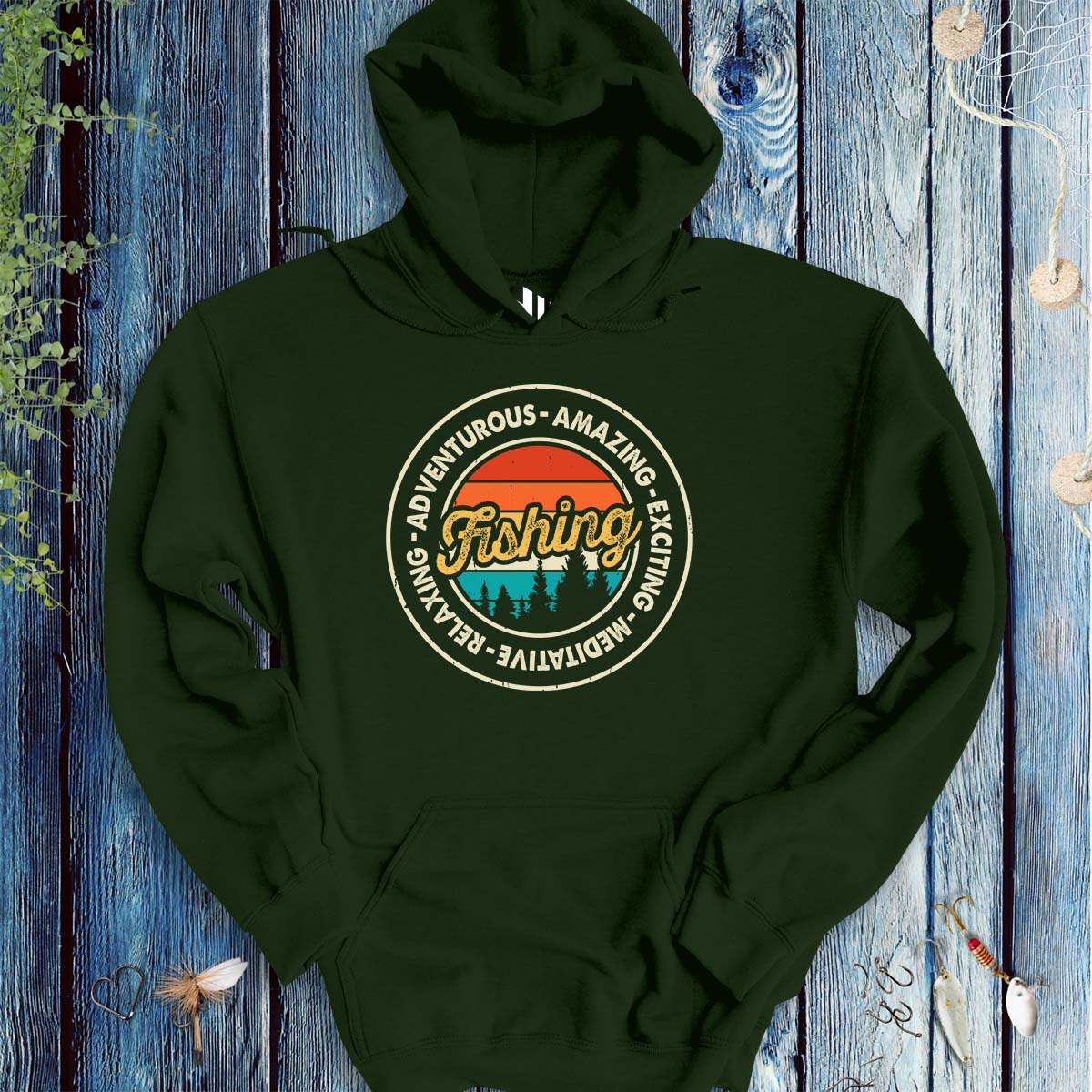 Adventurous Fishing Hoodie - FISH - ROOM LLC