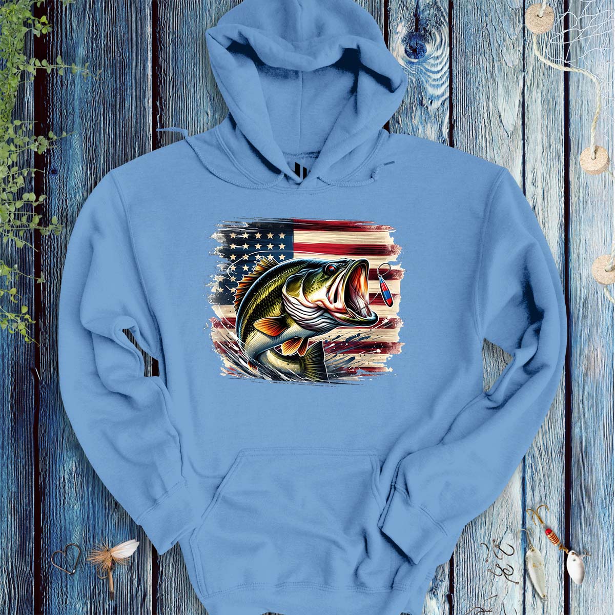 American Bass Hoodie - FISH - ROOM LLC