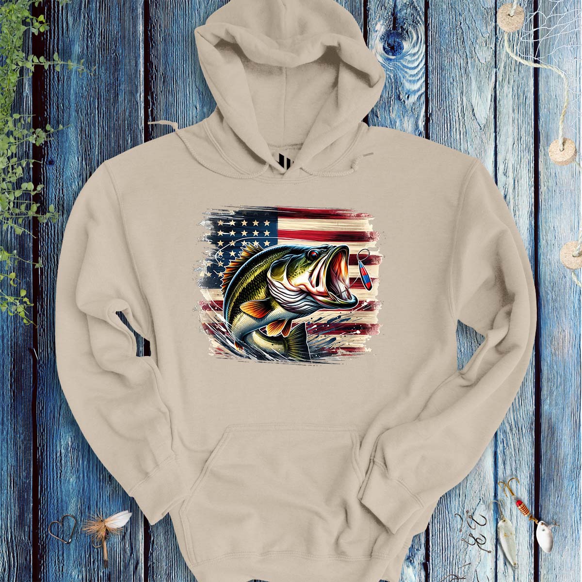 American Bass Hoodie - FISH - ROOM LLC