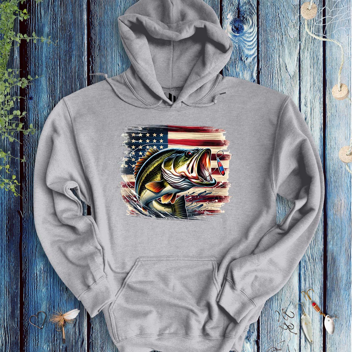 American Bass Hoodie - FISH - ROOM LLC