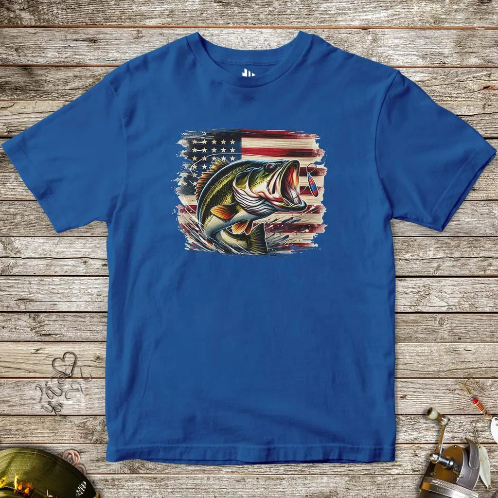 Royal, American Bass Tee for Kids – fish-room