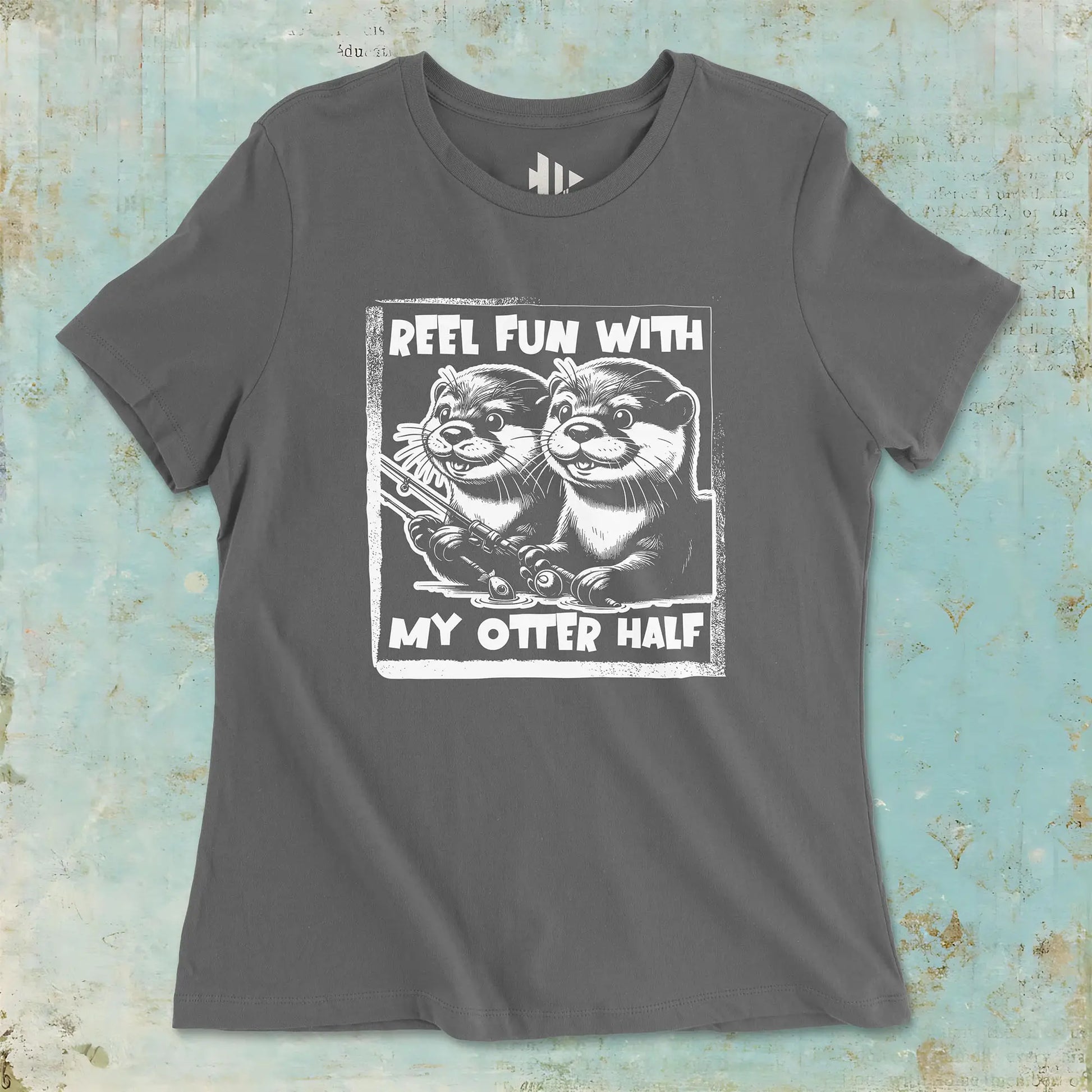 Asphalt, Reel Fun with My Otter Half Ladies’ Tee – fish-room