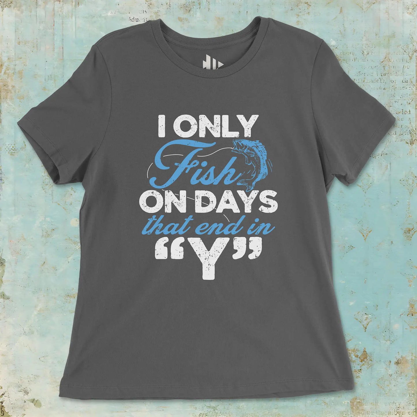 Asphalt, ‘Y’-Day Fishing Ladies’ Tee – fish-room