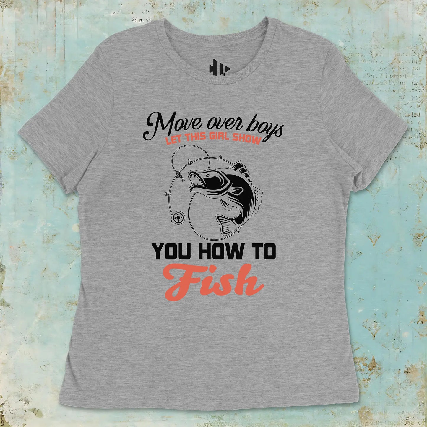 Athletic Heather, Move Over Boys Ladies’ Tee – fish-room