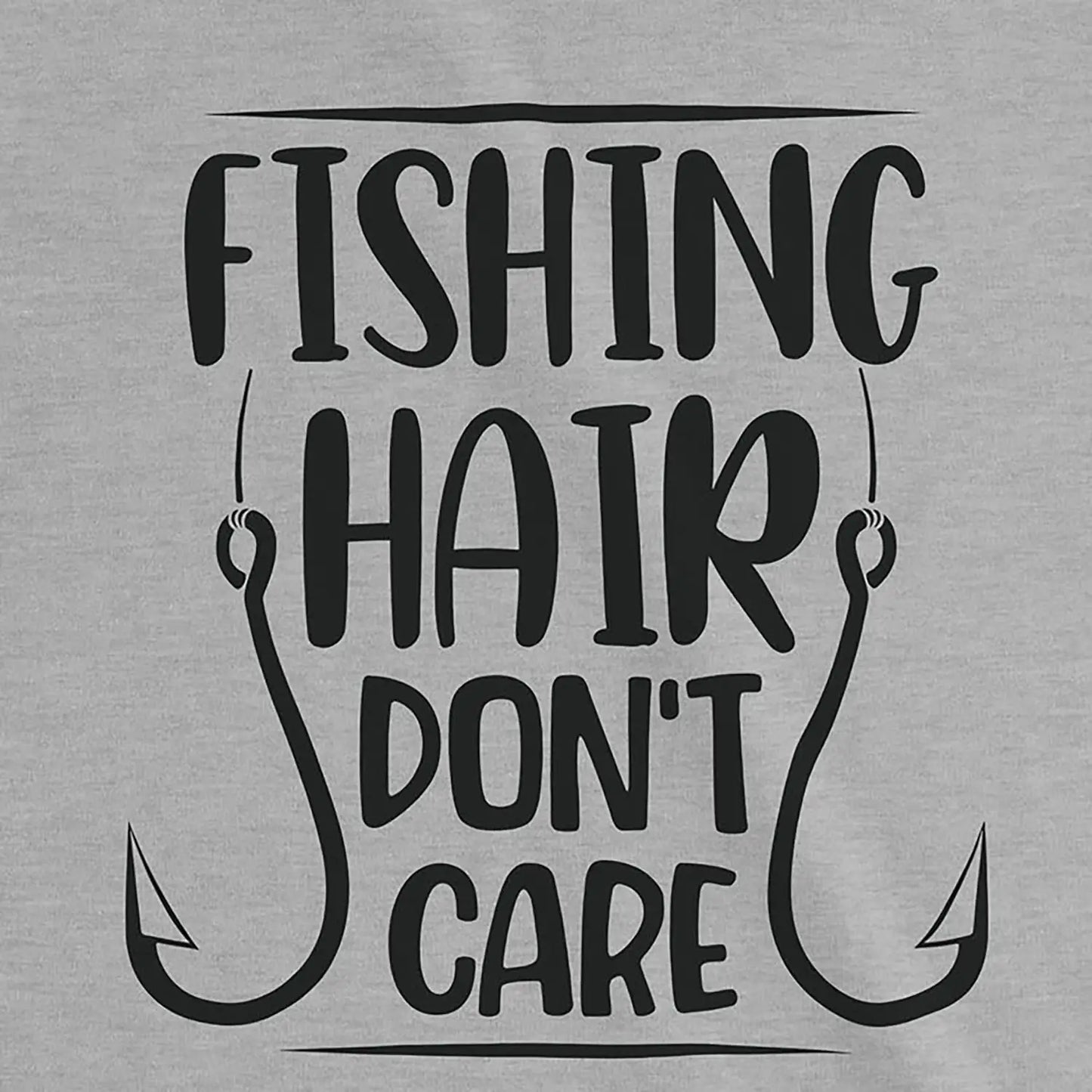 Athletic Heather, Fishing Hair Don't Care Ladies’ Tee – fish-room
