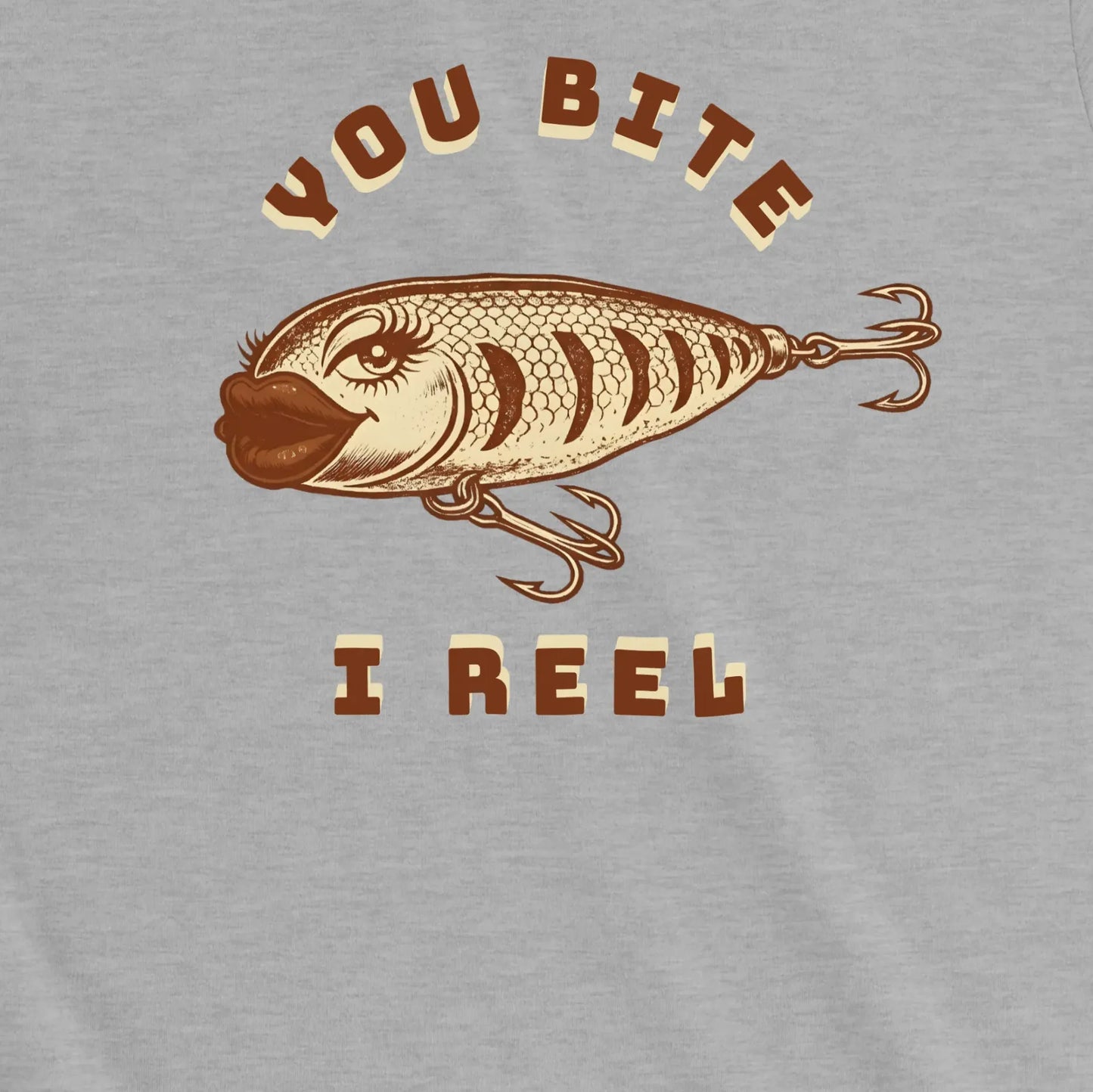 Athletic Heather, You Bite I Reel Ladies’ Tee – fish-room