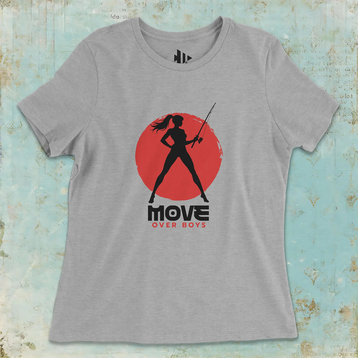 Athletic Heather, Move Over Boys Ladies’ Tee – fish-room