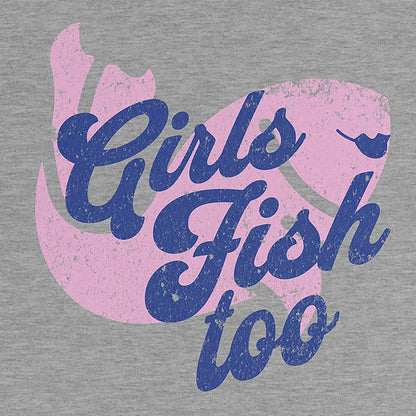 Athletic Heather, Girls Fish Too Ladies’ Tee – fish-room