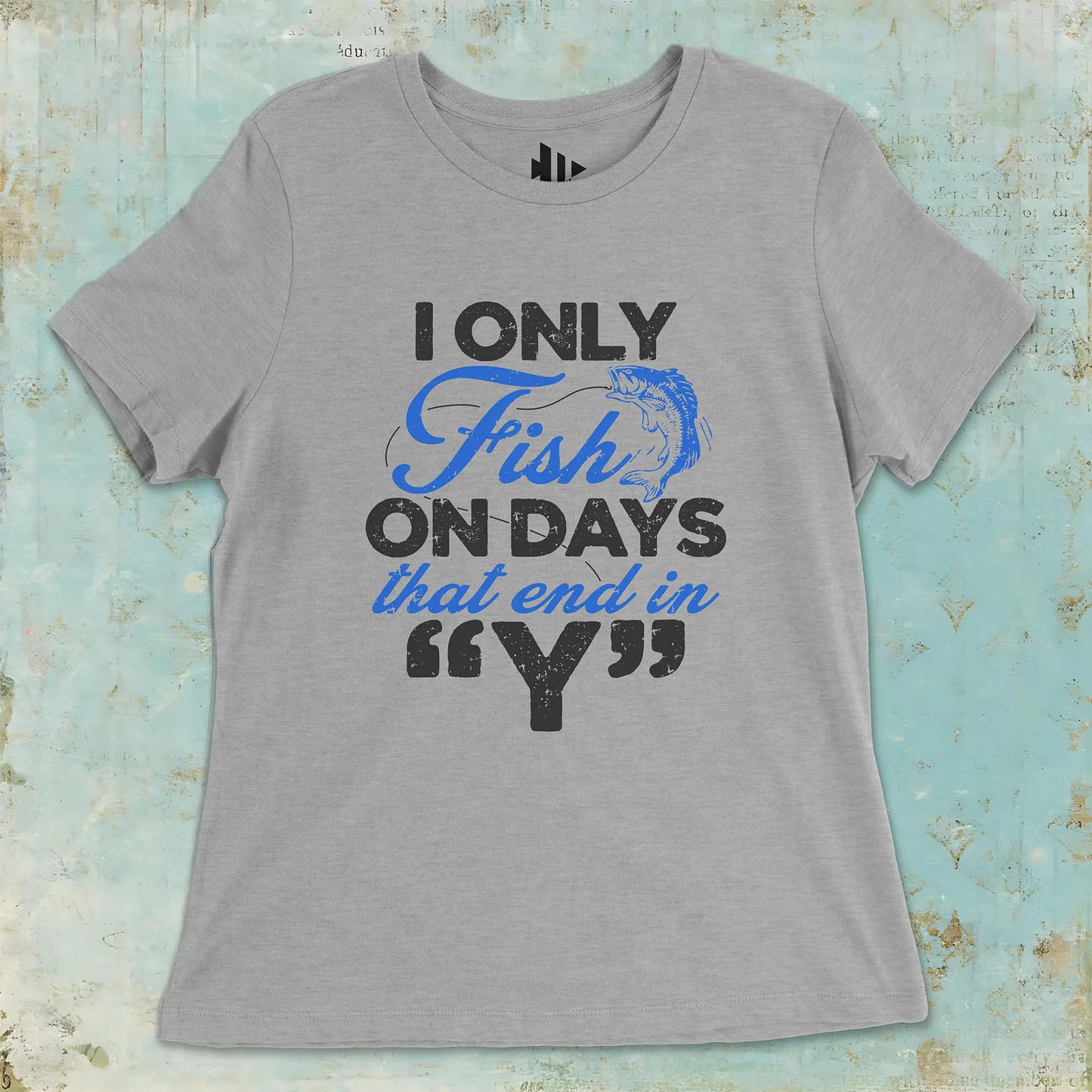 Athletic Heather, ‘Y’-Day Fishing Ladies’ Tee – fish-room