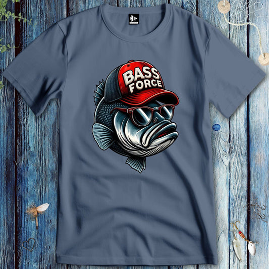 fish-room llc T-Shirt Heather Indigo / S Bass Force T-Shirt