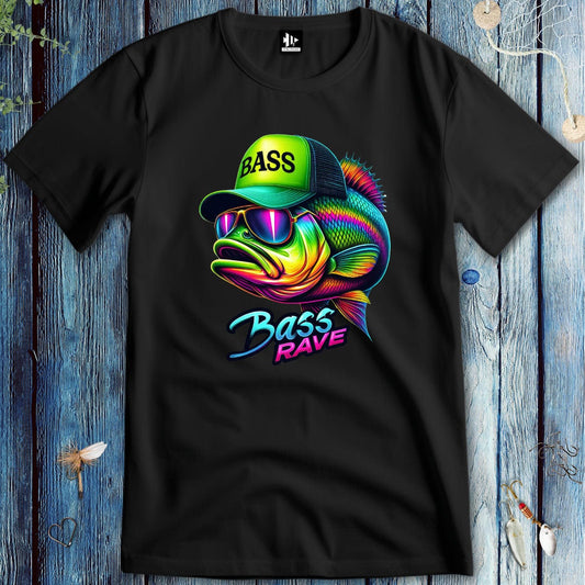 fish-room llc T-Shirt Black / S Bass Rave T-Shirt