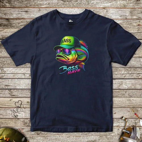 Navy, Bass Rave Tee for Kids – fish-room