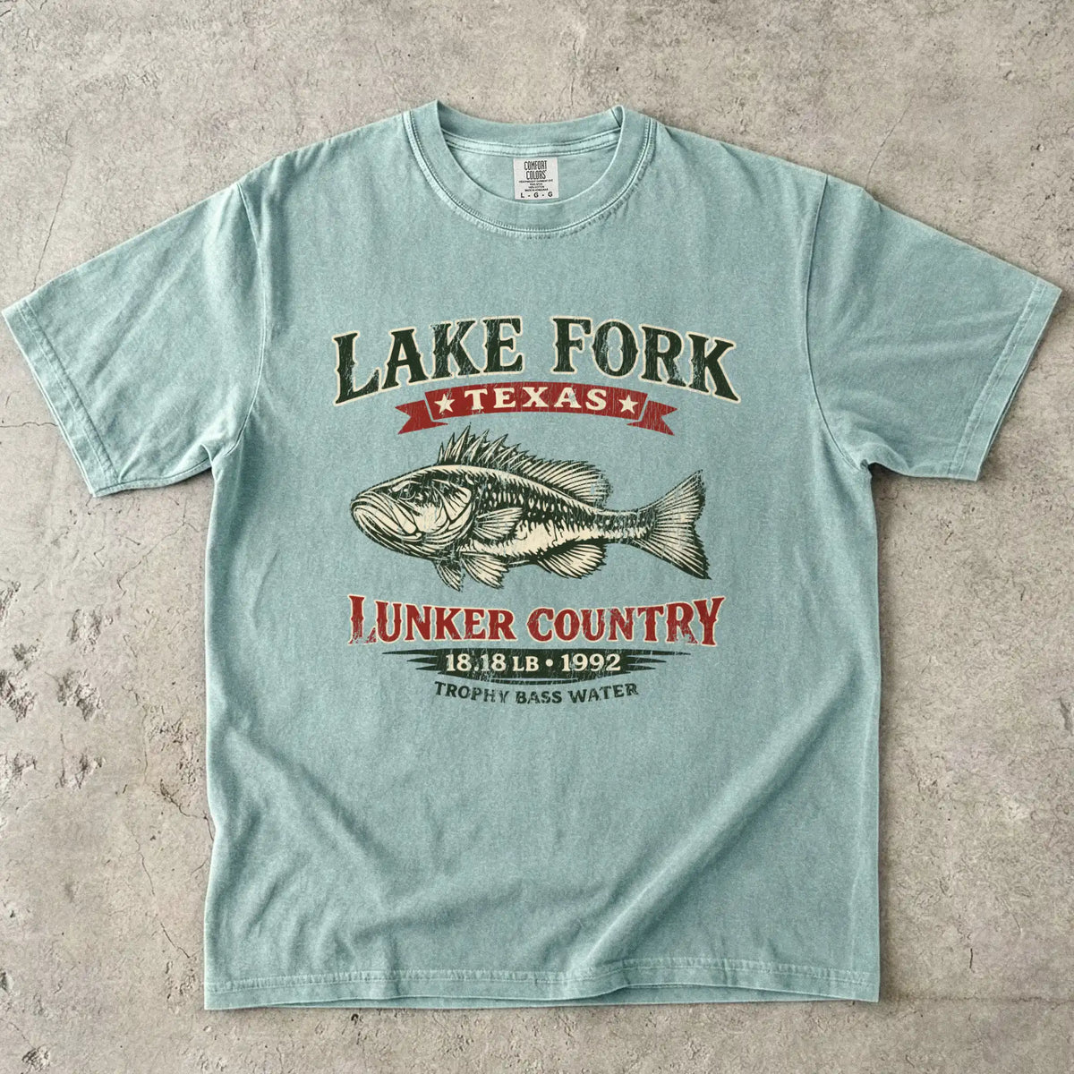 Bay, Lake Fork Record Bass Tee – fish-room