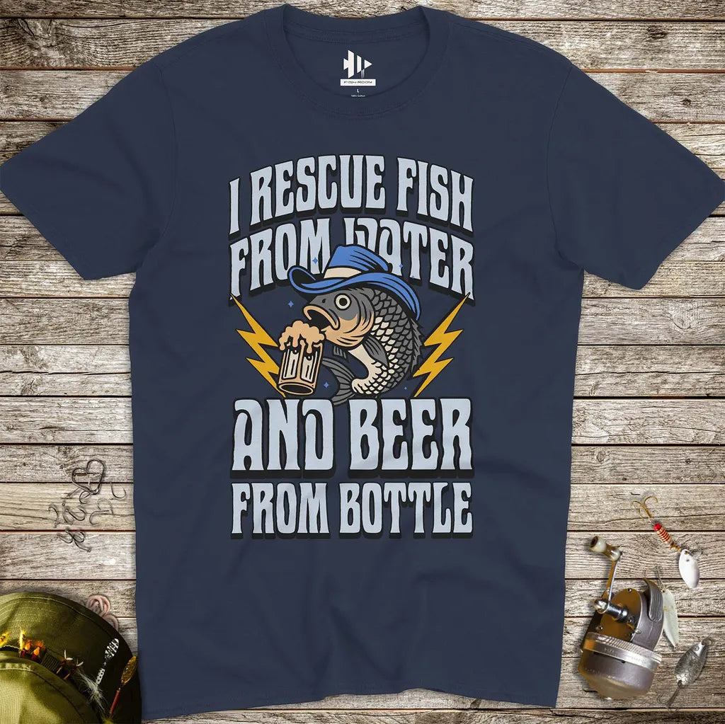 Beer & Bass – Classic Combo Tee - FISH - ROOM LLC