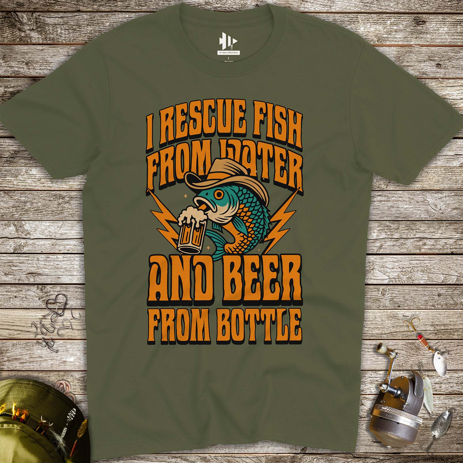 Beer & Bass – Classic Combo Tee - FISH - ROOM LLC