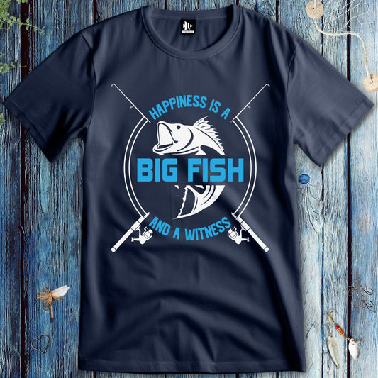 fish-room llc T-Shirt Navy / S Big Fish Happiness T-Shirt