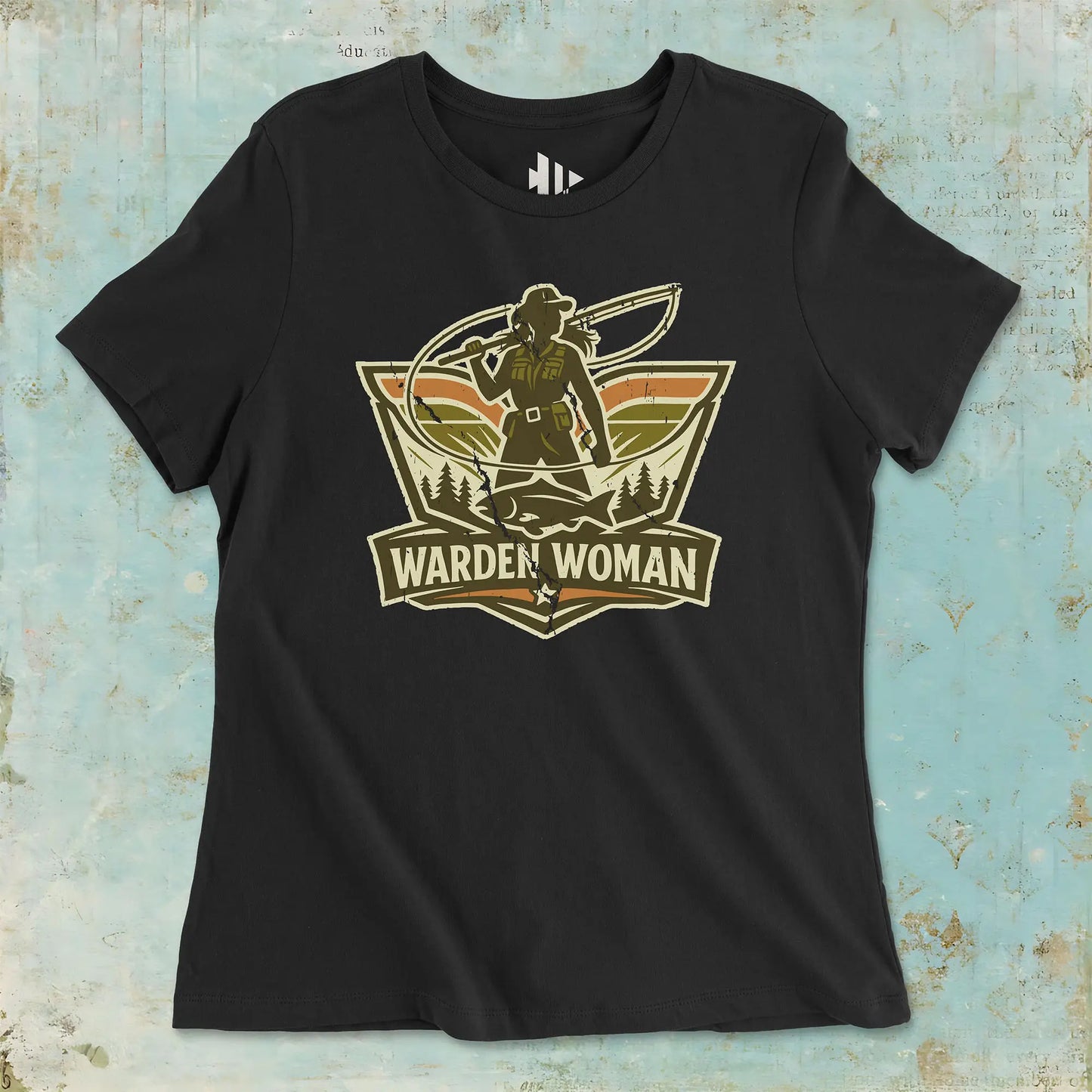 Black, Warden Woman Ladies’ Tee – fish-room
