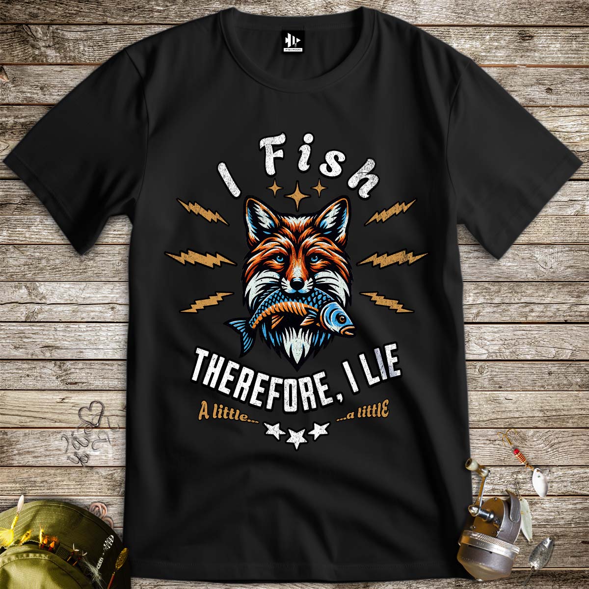 I Fish, Therefore I Lie... A Little Tee-funny fishing t shirt-FISH-ROOM LLC