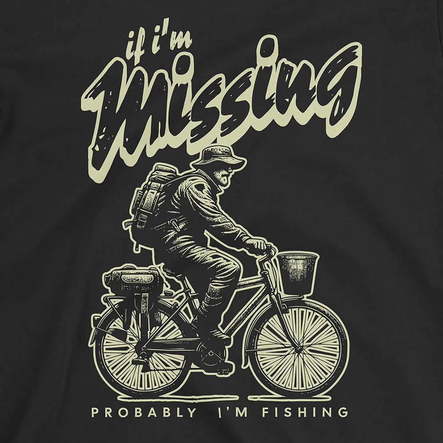 Black, If I'm Missing, Probably I'm Fishing Tee – fish-room