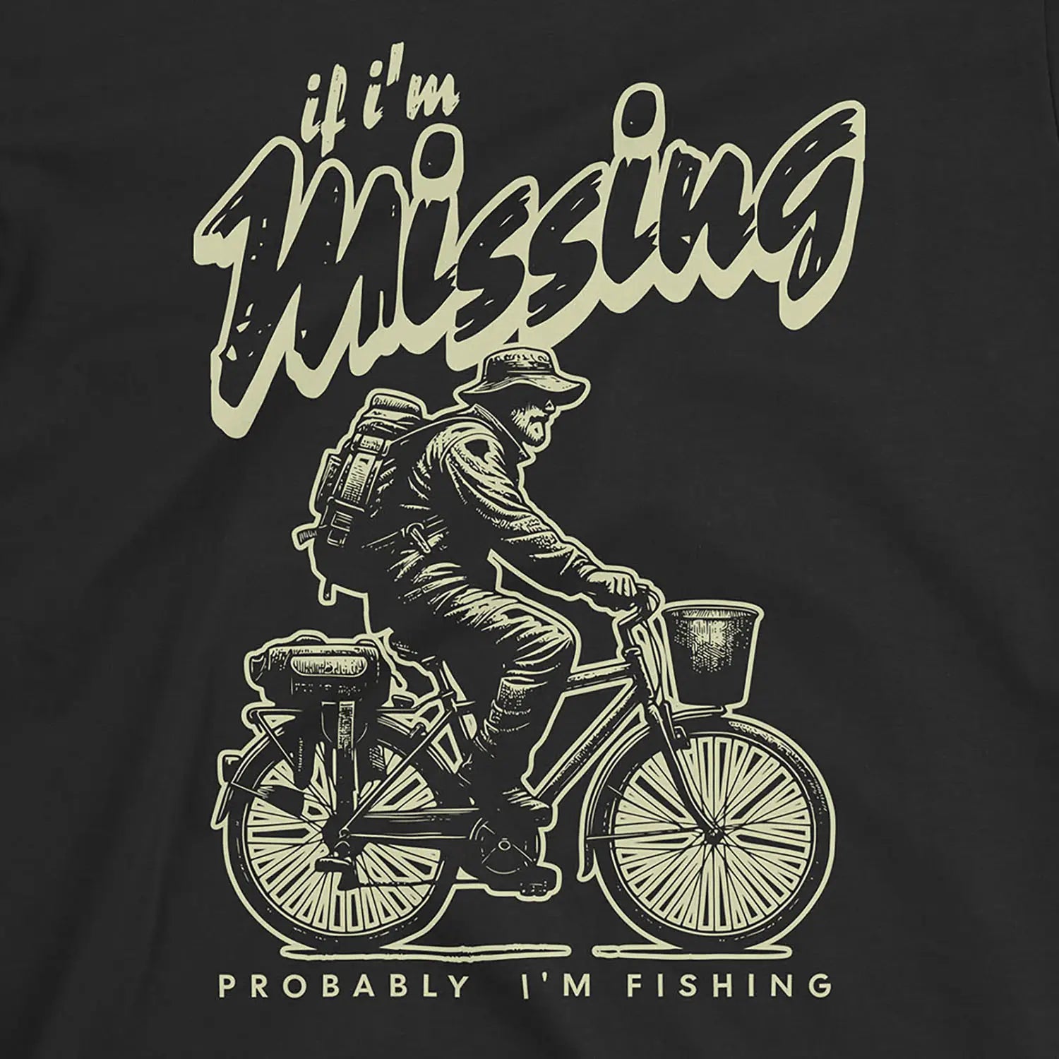 Black, If I'm Missing, Probably I'm Fishing Tee – fish-room