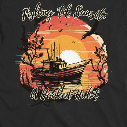 Black, Fishing 'til Sunset Tee – fish-room