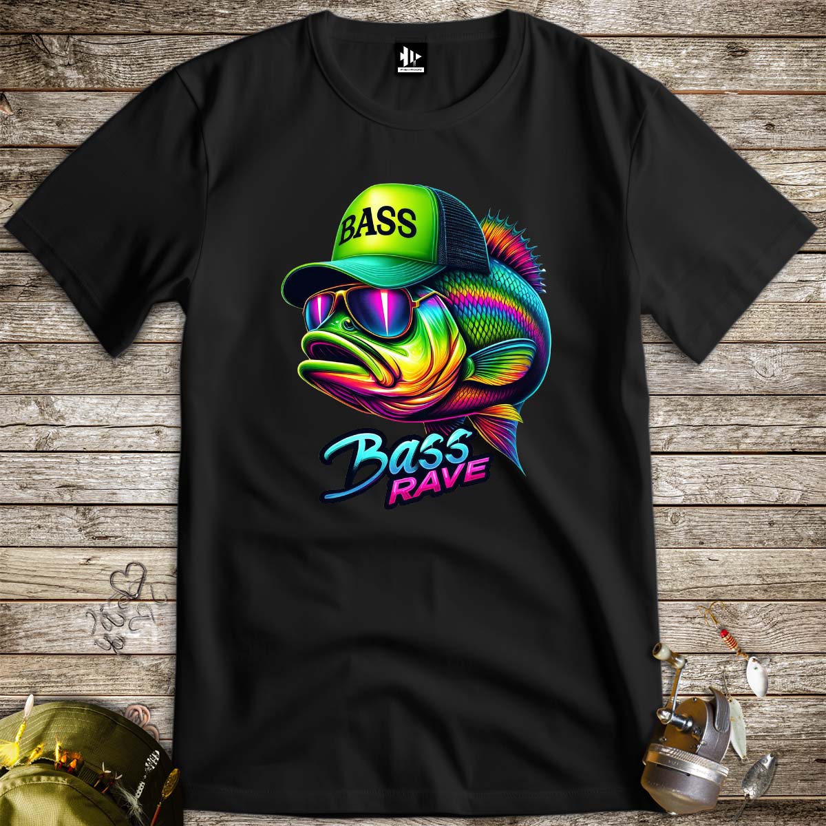 Bass Rave Tee-funny fishing t shirt-FISH-ROOM LLC