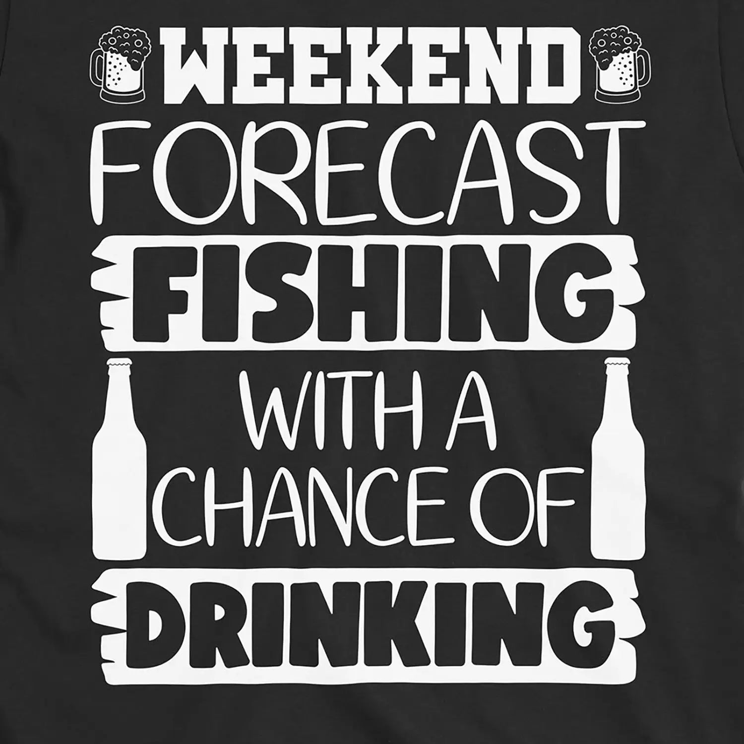 Black, Weekend Forecast Tee – fish-room