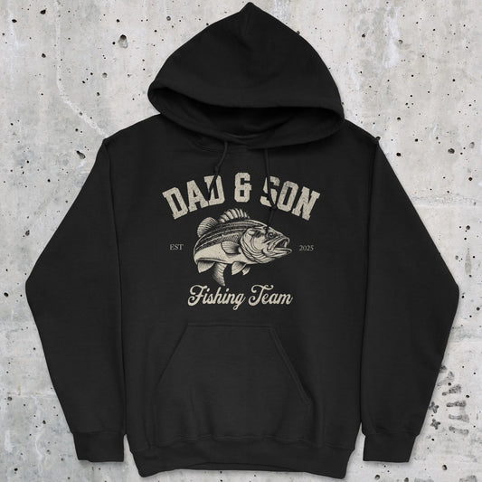 Black, Dad & Son Fishing Team Hoodie – fish-room