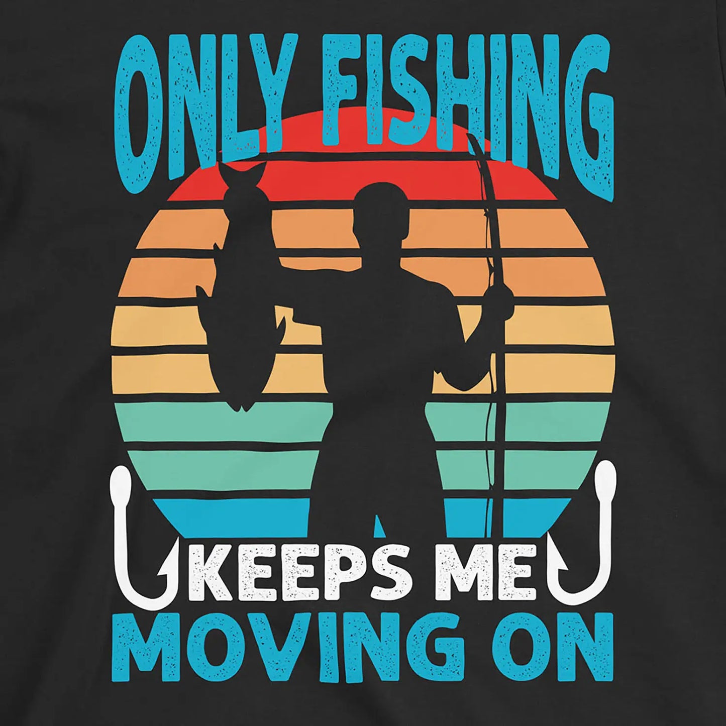 Black, Fishing Keep Me Moving Tee – fish-room