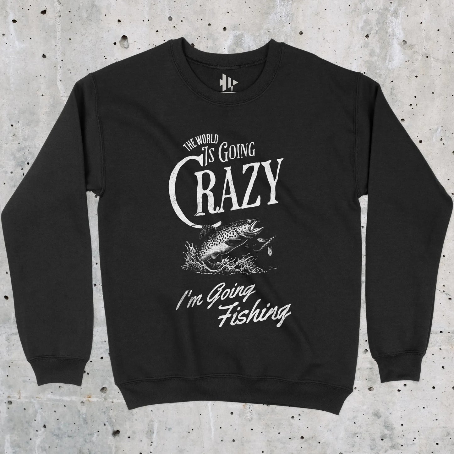 Black, The World Is Going Crazy Sweatshirt – fish-room