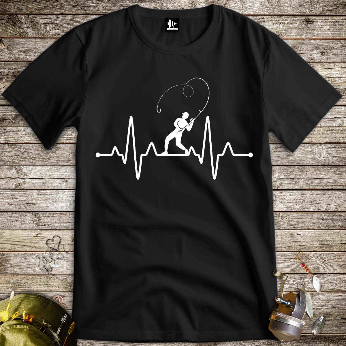 Fisherman's Heart Line Tee-funny fishing t shirt-FISH-ROOM LLC