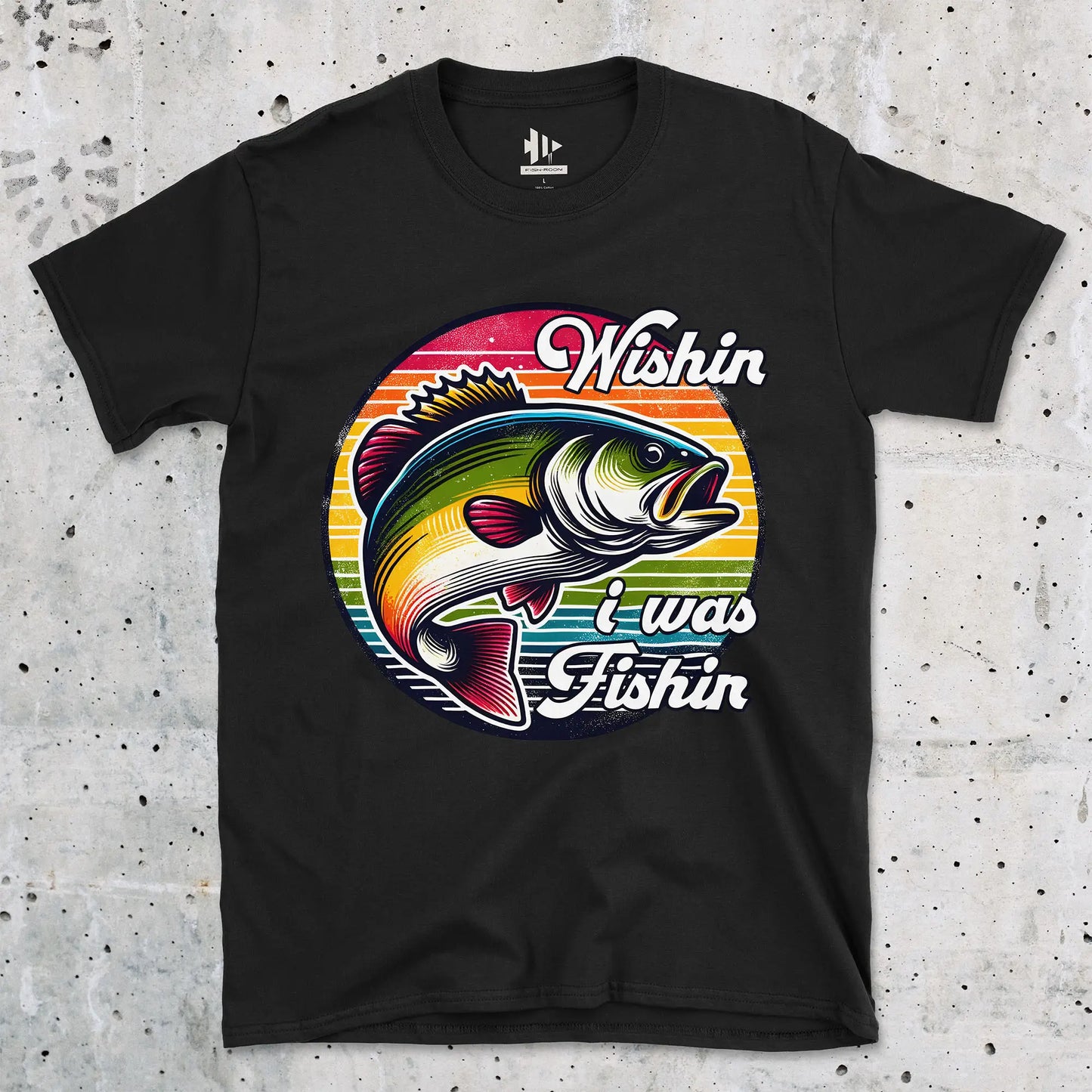 Black, Wishin' I was Fishin' Tee – fish-room