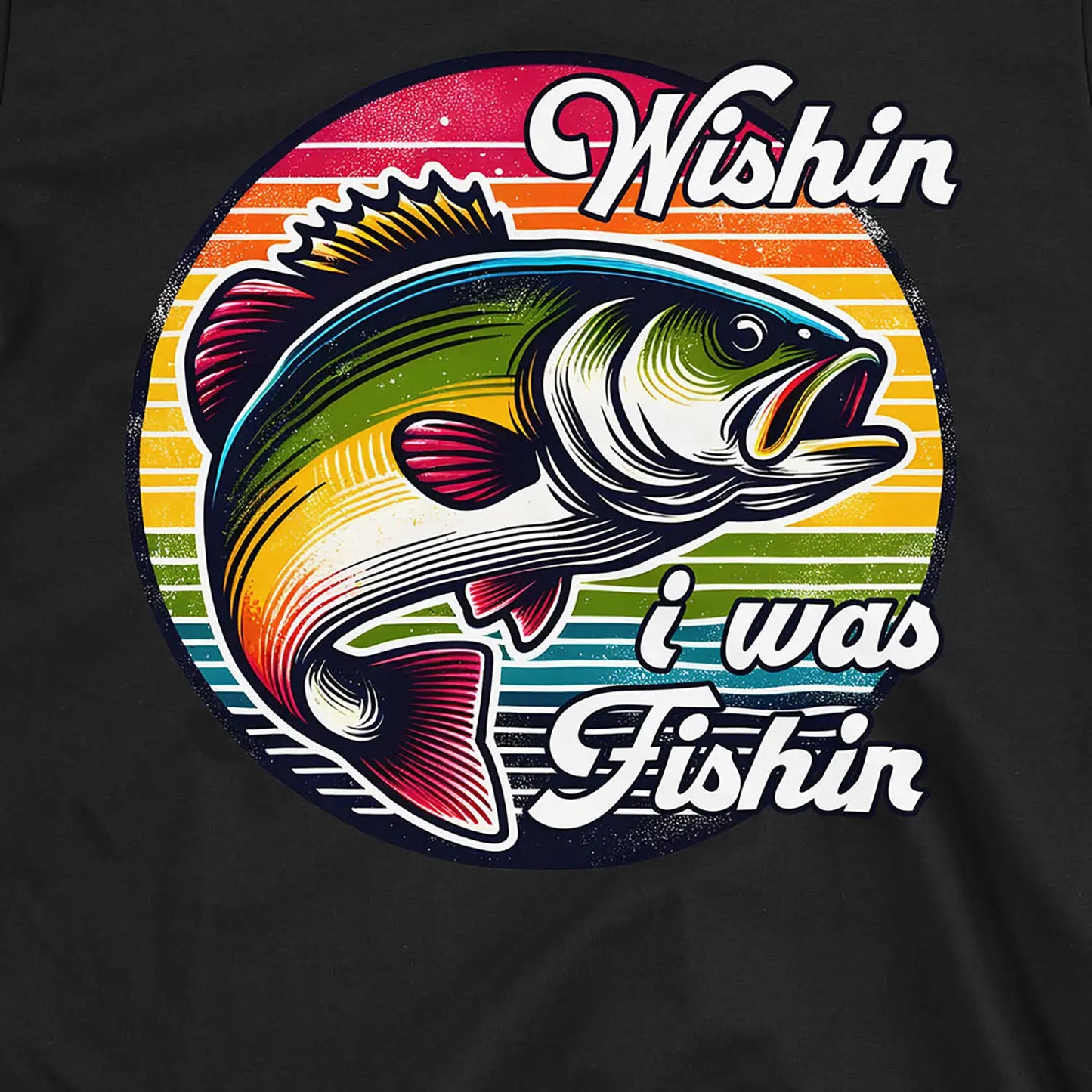 Black, Wishin' I was Fishin' Tee – fish-room