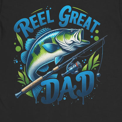 Black, Reel Great Dad  Tee – fish-room