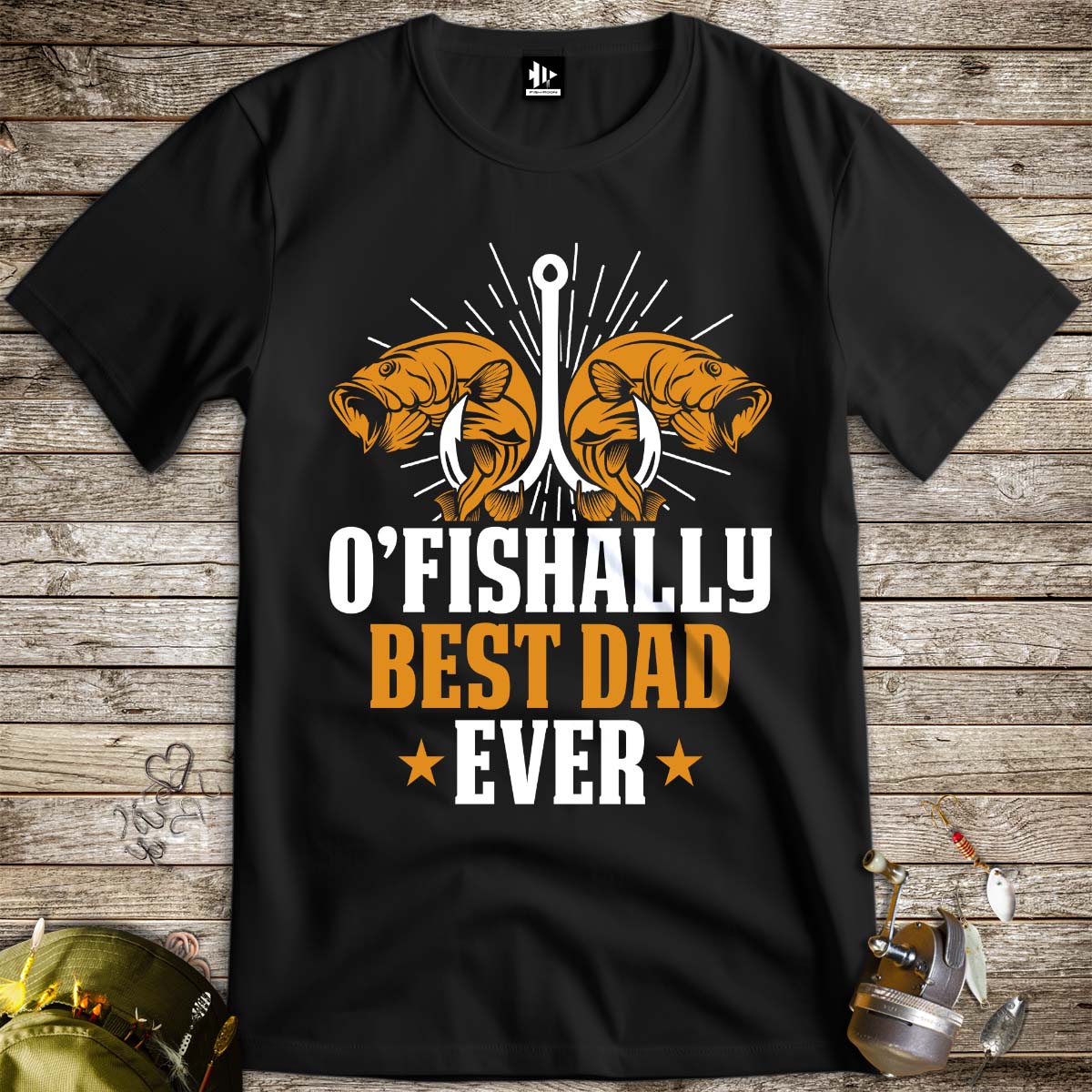 O'Fishally Best Dad Ever Tee-funny fishing t shirt-FISH-ROOM LLC