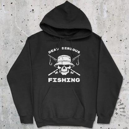 Black, Dead Serious Fishing Hoodie – fish-room