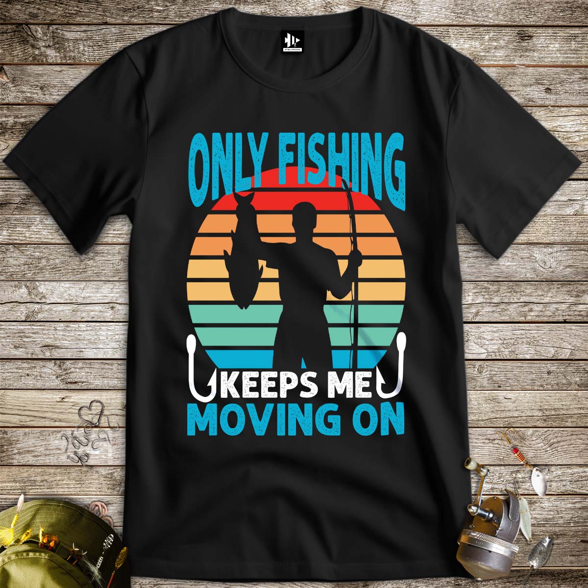 Fishing Keep Me Moving Tee-funny fishing t shirt-FISH-ROOM LLC