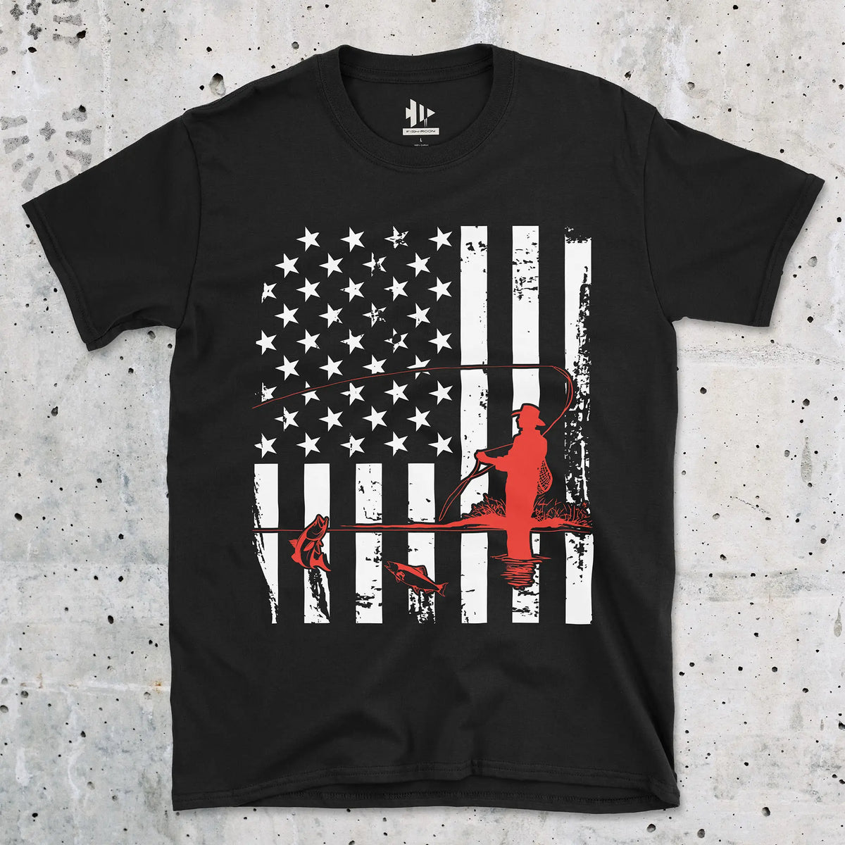 Black, Fishing USA Tee – fish-room