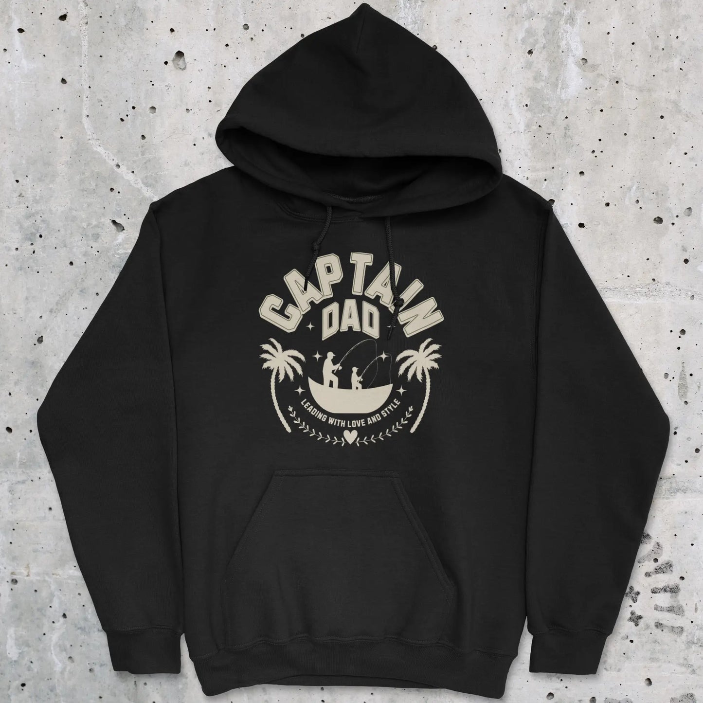 Black, Captain Dad Hoodie – fish-room
