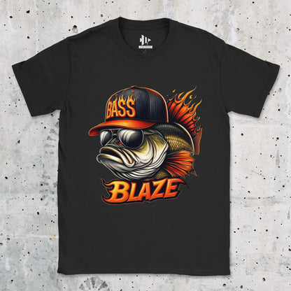 Black, Bass Blaze Tee – fish-room
