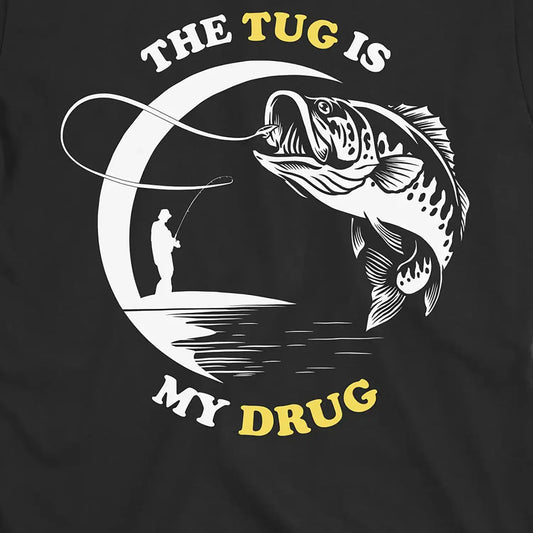 Black, The Tug Is My Drug Tee – fish-room